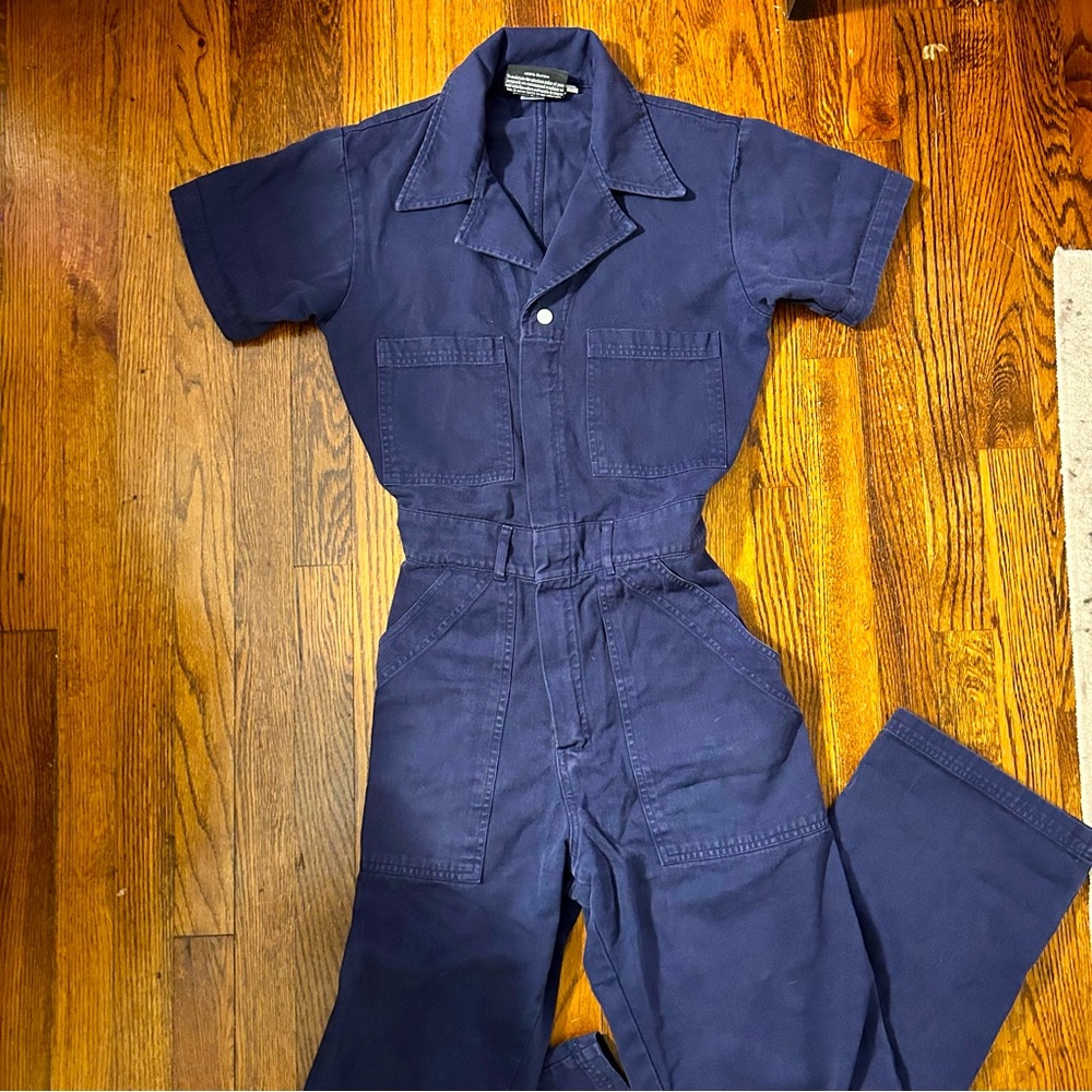 Big Bud Press Short Sleeve Jumpsuit in Navy size Small